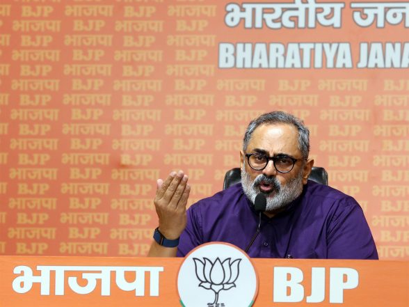India News | Keralam BJP Chief Rajeev Chandrasekhar Hails Emergency Credit Line Guarantee Scheme Amid West Asia Crisis