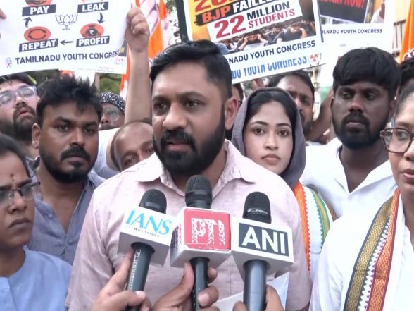 India News | 'NEET Ensures Only Rich Become Doctors': Tamil Nadu Youth Congress Protests Demands Exam Ban