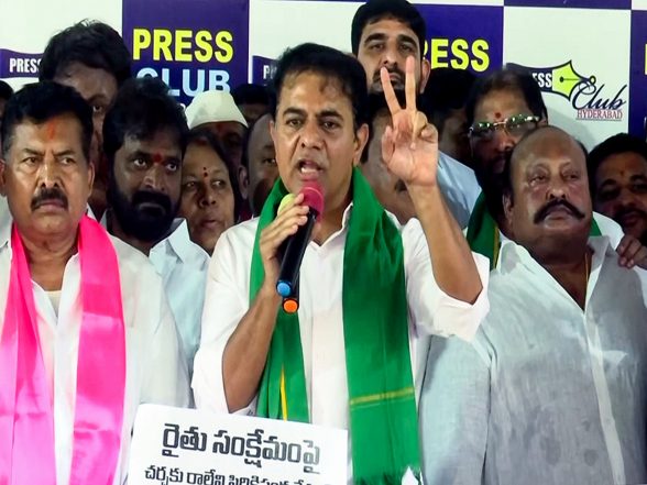 India News | Telangana: KTR Slams Congress Govt over Move to Install Prepaid Electricity Meters, Alleges Conspiracy
