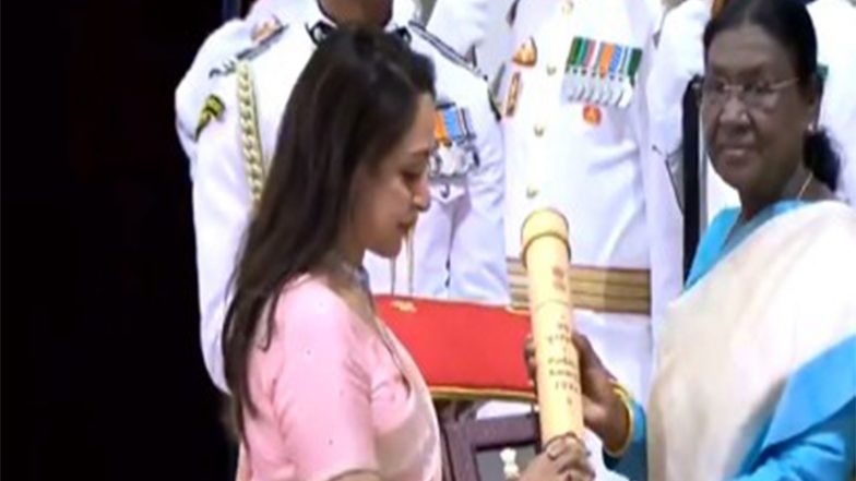 Entertainment News | Dharmendra Honoured Posthumously with Padma Vibhushan, Wife Hema Malini Receives on His Behalf