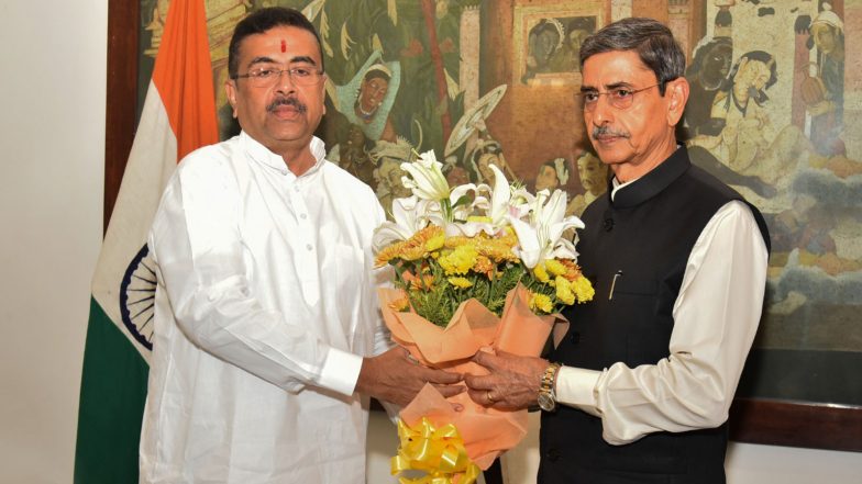 India News | West Bengal CM Suvendu Adhikari Meets State Governor RN Ravi at Lok Bhavan