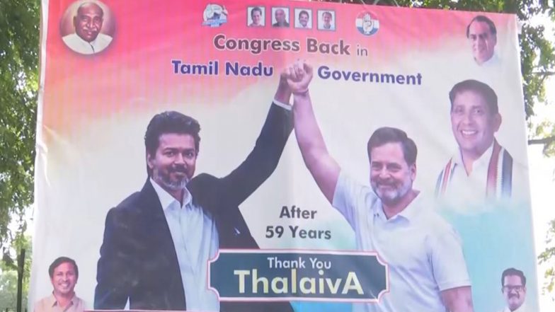 Rahul Gandhi’s Expected Meeting With Tamil Nadu CM Vijay in Delhi Postponed, Posters Remain Outside 10 Janpath