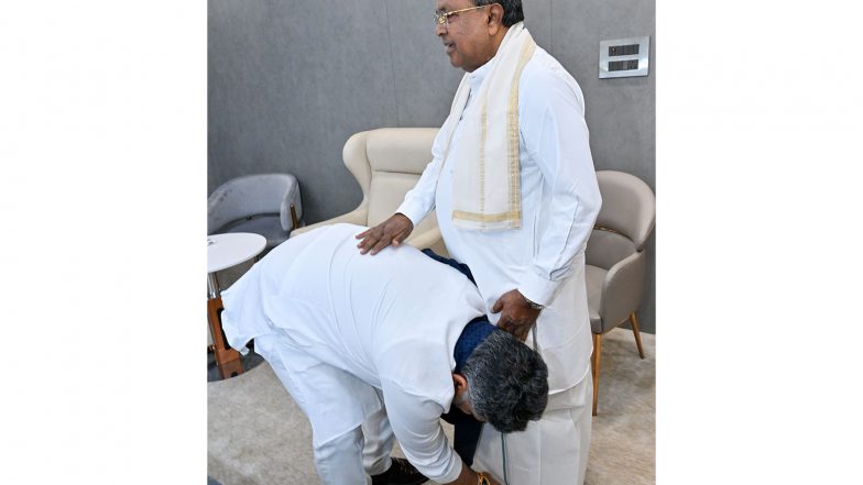 India News | DK Shivakumar Seeks Siddarmaiah's Blessings as State Braces for Imminent Leadership Transition