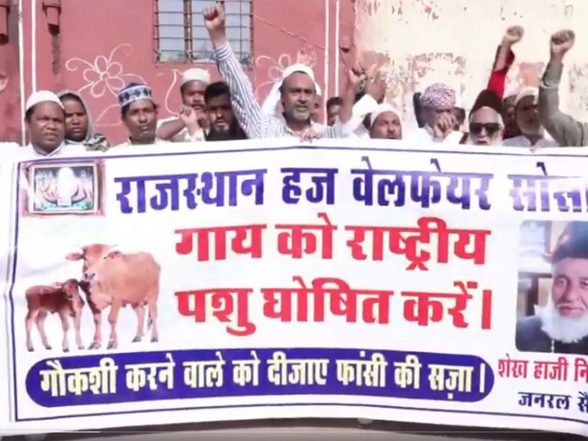 India News | Rajasthan Hajj Welfare Society Members Demand Cow Be Declared National Animal