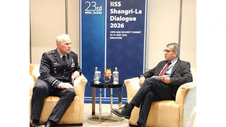 World News | Defence Secretary Rajesh Kumar Singh Holds Talks with Dutch Military Chief on Defence Cooperation at Shangri-La Dialogue