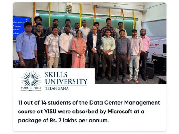 India News | Telangana CM Revanth Reddy Hails YISU Students' Microsoft Placements, Highlights Skill Focused Education