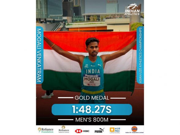 Sports News | Asian U20 Athletics Championships: Mogali Venkatram Wins Gold in Men's 800m Event
