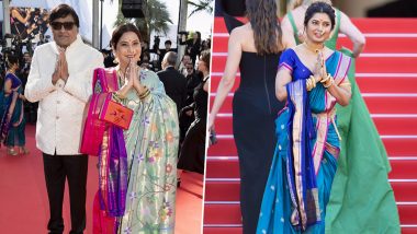 Marathi Actors at Cannes 2026: Ashok Saraf, Nivedita Joshi Saraf, Prajaktta Mali Make a Splash in Traditional Indian Fashion (Pics and Videos)