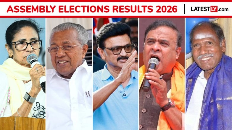 Assembly Election Results 2026: Early Trends Show NDA Leads Assam, Close Contest in West Bengal, DMK Ahead in Tamil Nadu, Tight Race in Keralam