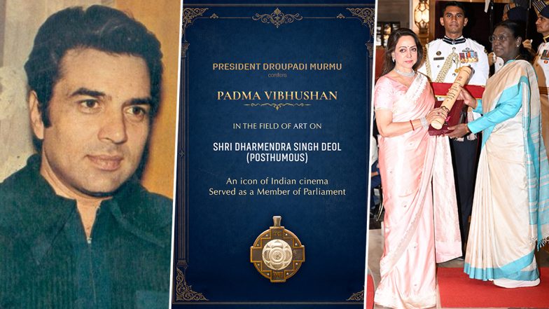 Padma Awards 2026: Hema Malini Gets Emotional, As She Receives Dharmendra's Posthumous Padma Vibhushan (Watch Video)