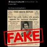 Did ‘The Hindu’ Publish a ‘Don’t Buy Gold’ Appeal From Indira Gandhi in 1967? Here’s the Fact Check of the Viral Photo