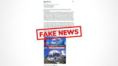 Did a Chinese Monk Chen Huimin Reveal Mount Kailash Is an &lsquo;Ancient Machine&rsquo;, Citing &lsquo;Forbidden Scriptures&rsquo;? Fact Check Debunks Viral Fake News