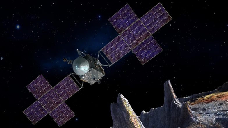 NASA&rsquo;s Psyche Spacecraft Captures Stunning Image of &lsquo;Crescent Mars&rsquo; Ahead of Gravity Assist Flyby; See Rare Photo of Red Planet