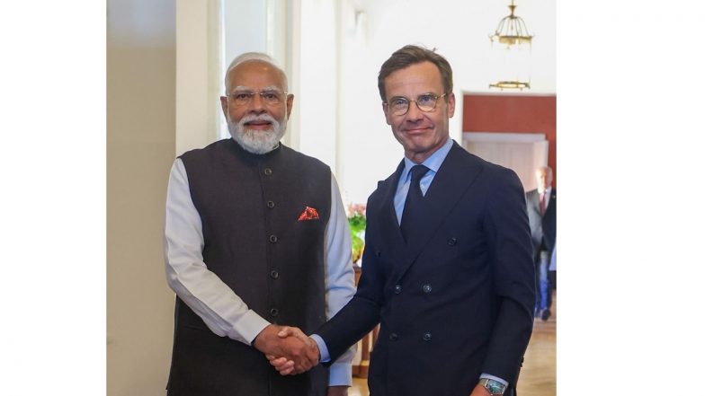 PM Narendra Modi Holds Bilateral Talks With Sweden PM Ulf Kristersson in Gothenburg, Nations Elevate Ties to Strategic Partnership
