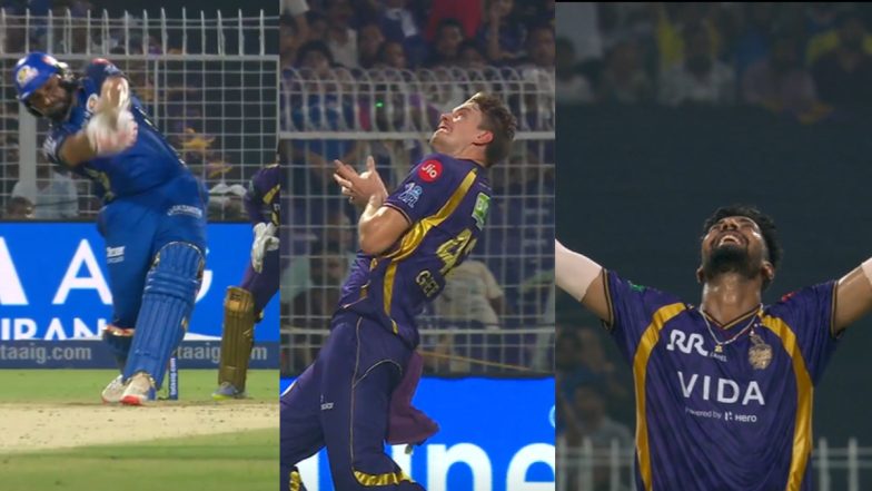 Rohit Sharma Wicket Video: Cameron Green Takes Excellent Running Catch To Dismiss Opener in KKR vs MI IPL 2026