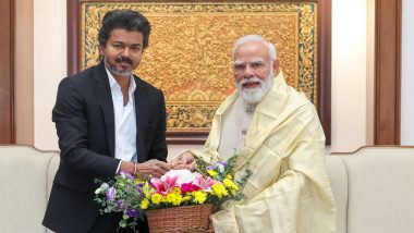 Tamil Nadu CM Vijay Meets PM Narendra Modi on His First Official Visit to Delhi (See Pics)