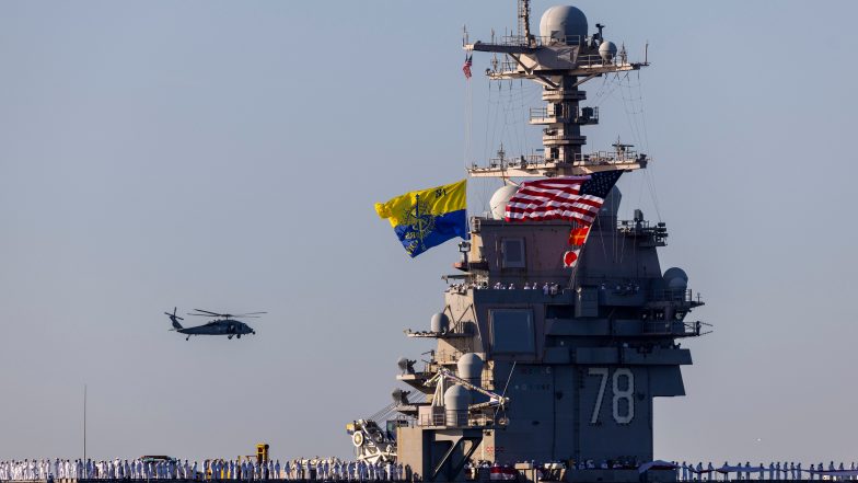World's Biggest Aircraft Carrier Returns to the US After 11 Months at Sea
