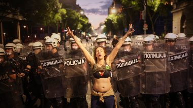 Clashes in Belgrade: Protesters and Riot Police Face off After Rally