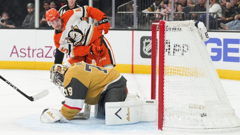 Olen Zellweger's 1st Playoff Goal Sends Ducks to Overtime Against Golden Knights