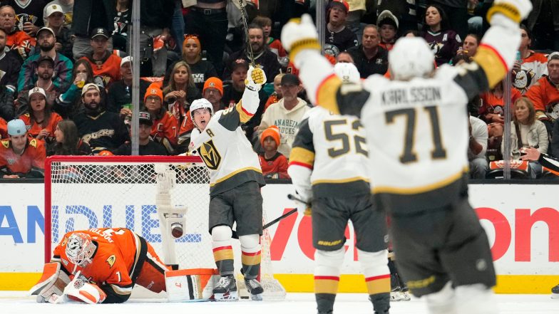 Marner, Dorofeyev Propel Golden Knights Past Ducks 5-1 in Game 6 Clincher, into Conference Finals