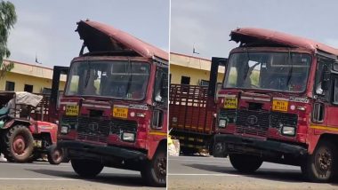 MSRTC Bus Roof Peels Off Mid-Route, Viral Video Shows Driver Trying To Fix Loose Metal Sheet