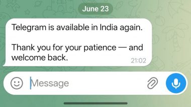 Telegram Back in India: Service Restored After 7-Day Restriction; Users Elated