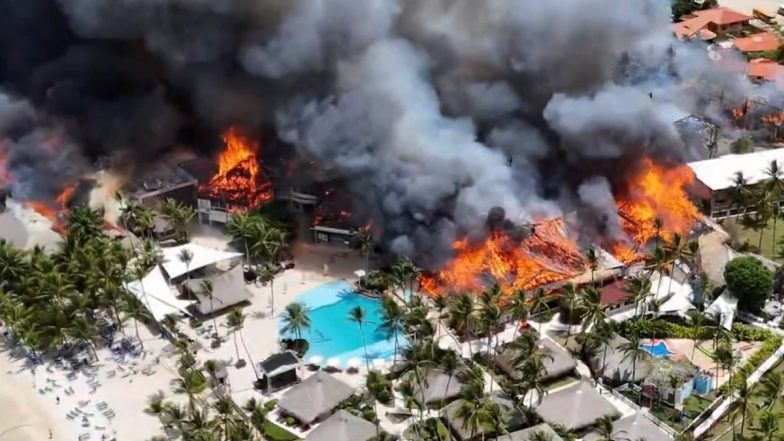 Dominican Republic Fire Videos: Massive Blaze Engulfs Viva Dominicus Bayahibe Resort, Italian Tourist Killed