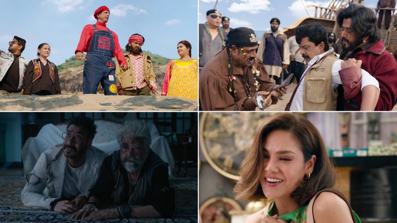 'Dhamaal 4 Trailer' Out: Ajay Devgn, Arshad Warsi, Riteish Deshmukh and Ravi Kishan Set Off on a Chaotic Treasure Hunt in Comedy Franchise's Fourth Instalment (Watch)