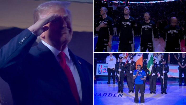 Donald Trump Becomes First US President To Attend NBA Finals, Gets Booed During National Anthem (Video)