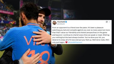 Virat Kohli Reacts to Kane Williamson&rsquo;s Retirement from International Cricket