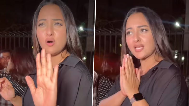 'Ho Gaya, Bas': Sonakshi Sinha Loses Cool at Paparazzi Outside Mumbai Restaurant After Family Dinner (Watch Video)