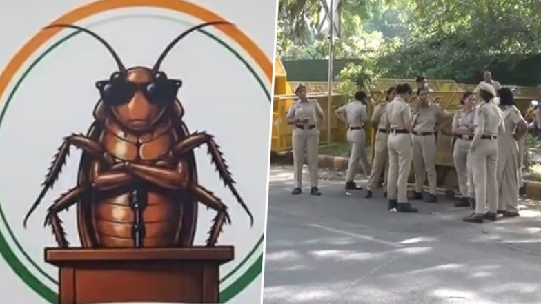 Cockroach Janta Party Protest: Security Tightened Across Delhi, Police Deploy Extra Personnel at IGI Airport and Borders (Watch Videos)