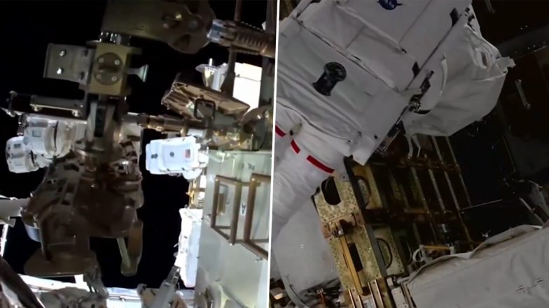 NASA Spacewalk: Astronauts Chris Williams, Jessica Meir Begin 7-Hour ISS Spacewalk to Repair Canadarm2 (Watch)