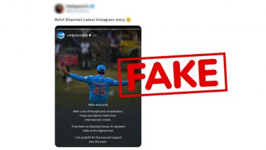 Fact Check: Rohit Sharma Retirement Fake Instagram Story Goes Viral