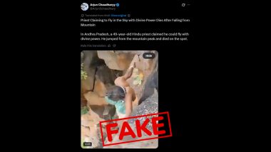 Did Andhra Pradesh Priest Die Trying To Fly With Divine Powers After Jumping From Mountain? Old Video Shared With Fake Claim