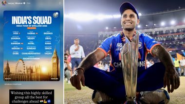 Suryakumar Yadav Sends Best Wishes To India's New T20I Captain Shreyas Iyer and Squad for Ireland and England Tours