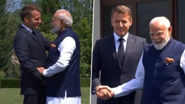 G7 Summit 2026: PM Narendra Modi Interacts With World Leaders, Thanks French President Emmanuel Macron for Welcome (Watch Video)
