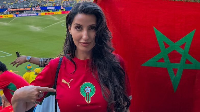 FIFA World Cup 2026: Nora Fatehi Cheers for Morocco As Actress Attends Her &lsquo;1st Game&rsquo; (See Post)