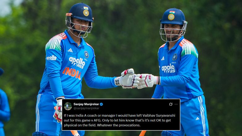 'Drop Vaibhav Sooryavanshi', Sanjay Manjrekar Demands India A Management To Drop Opener After On-Field Altercation Incident