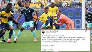 Ecuador President Daniel Noboa Declares National Holiday Following National Football Team's Historic Victory Over Germany in FIFA World Cup 2026
