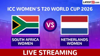 South Africa vs Netherlands Live Streaming Online: Watch SA-W vs NED-W ICC Women's T20 World Cup 2026 Match Free Telecast