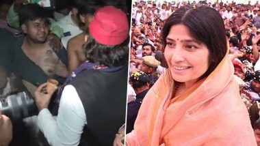 &lsquo;Bhabhi Se Milane Ka Vada Kiya Tha&rsquo;: Dimple Yadav&rsquo;s Fans Get Her Photo Tattooed, Stop Akhilesh Yadav in Azamgarh (Video)