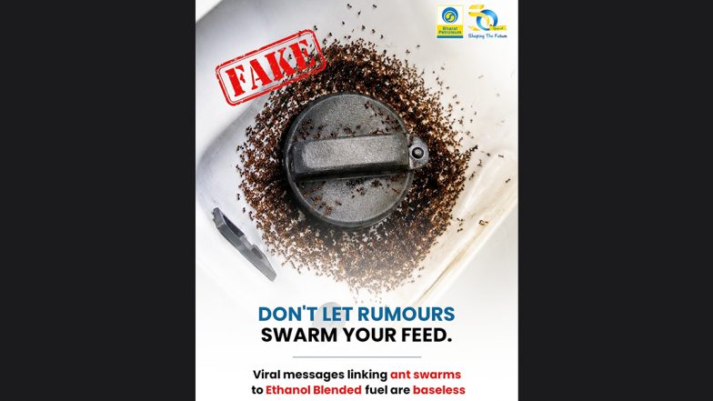 Does E20 Petrol Attract Ants? BPCL Calls Viral Claims &lsquo;Baseless&rsquo; in Fact Check