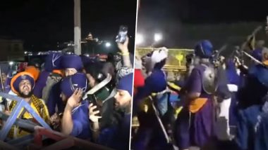 Nihang Sikhs Clash With Police at Uttarakhand Border, Breach Barricades During Hemkund Sahib March (Watch Video)