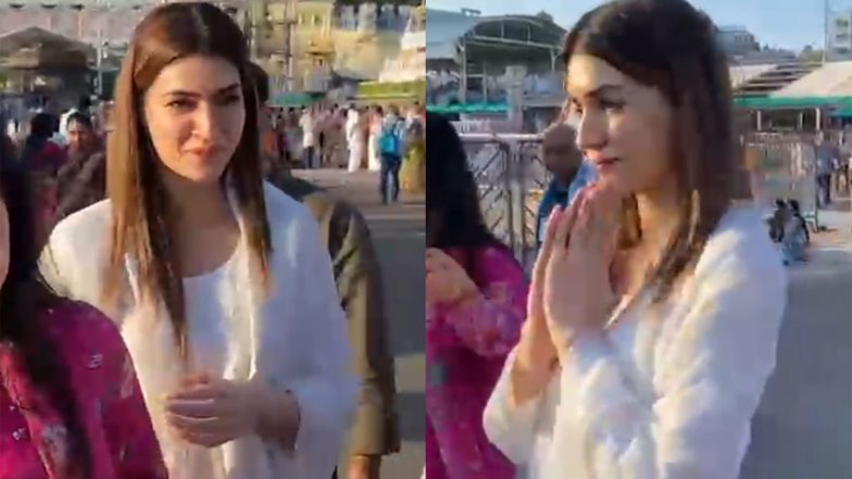 Entertainment News | Kriti Sanon Offers Prayers at Sri Venkateswara Swamy Temple Ahead of 'Cocktail 2' Release