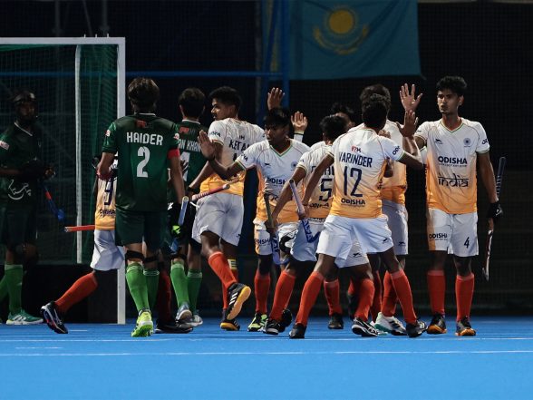 Sports News | India Beat Pakistan 5-3 in Thrilling Semi-final to Enter U18 Men's Asia Cup Final