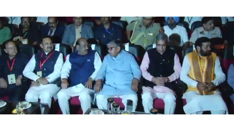 India News | Chandigarh: Lok Sabhs Speaker Om Birla Witnesses Play 'Jivant Samvidhan' at Tagore Auditorium