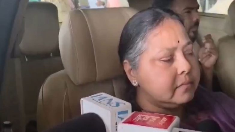 India News | 'Attempt to Distract from Real Issues': Misa Bharti Slams Bihar Govt over Security Withdrawal for Lalu, Rabri Devi