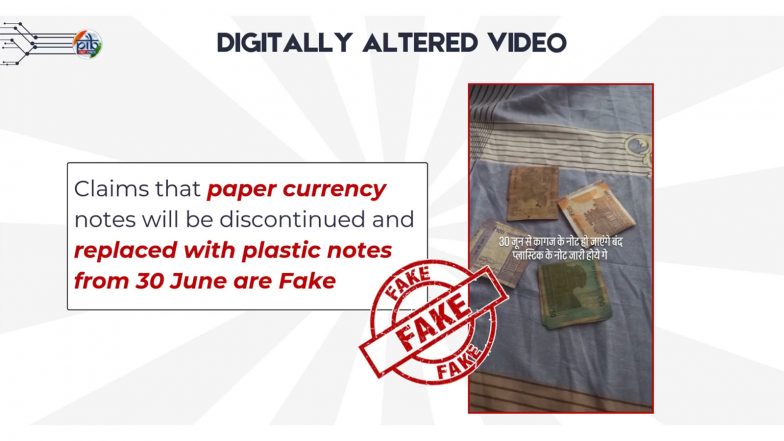 Business News | No Plans to Replace Paper Currency with Plastic Notes from June 30, Clarifies PIB