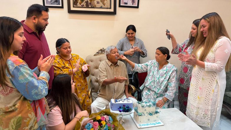 India News | Lalu Yadav Celebrates Birthday; RJD Leaders, Workers Extend Wishes, Hail His Commitment to Poor and Social Justice